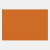 燃モダンえたオレンジのプレーン無地のカラー ラッピングペーパーシート (正面)