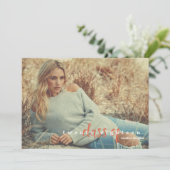 燃モダンえたオレンジ色の矢印の招待状 招待状 (スタンド正面)