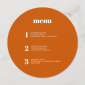 燃モダンミニマル焼オレンジ丸結婚円 メニュー (正面)