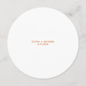 燃モダンミニマル焼オレンジ丸結婚円 メニュー (裏面)