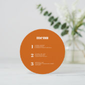 燃モダンミニマル焼オレンジ丸結婚円 メニュー (スタンド正面)