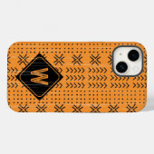 燃モダン焼オレンジマッドクロスAfrican Monogram Case-Mate iPhoneケース (裏面 (横))