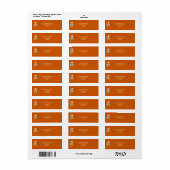 燃モダン焼オレンジ色のクリスマス猫ラベル ラベル (フルシート)