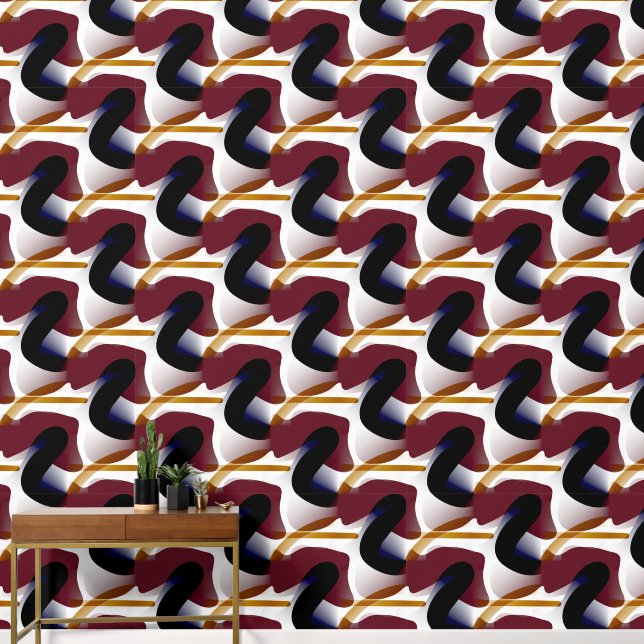 燃モダン焼シエナの幾何学的ミニマリズム 壁紙 (廊下)