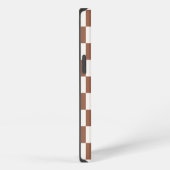 燃市松模様に焼オレンジ色の錆テラコッタフォンケース iPhoneケース (右側面)