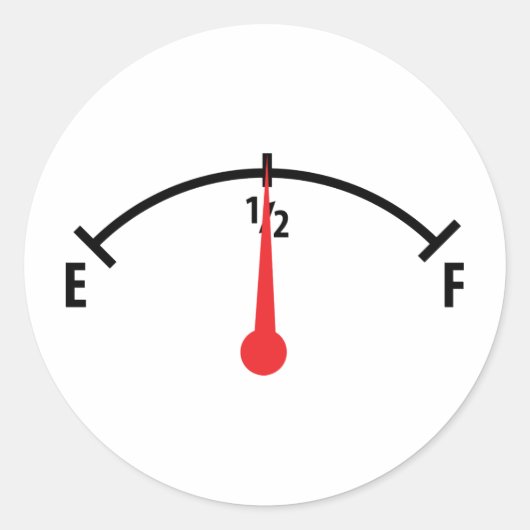 燃料インジケータのアイコン ラウンドシール (正面)