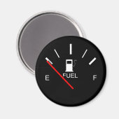 燃料ゲージ空フル白黒赤旅行マグネット マグネット (正面/裏面)
