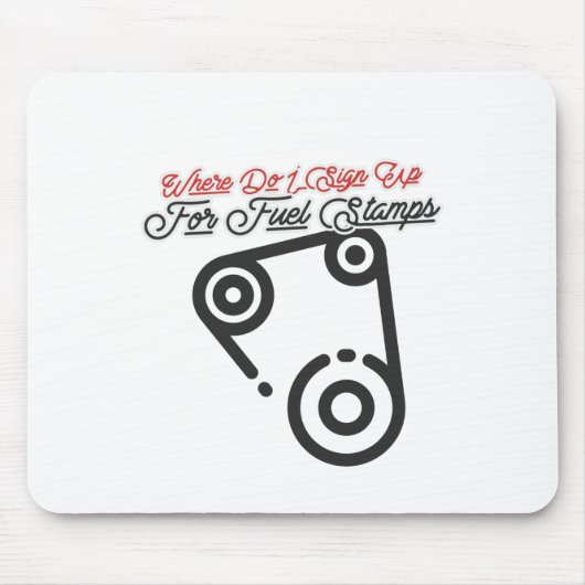 燃料スタンプのサインアップ マウスパッド (正面)