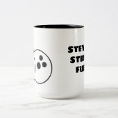 燃料ボーリングを打パーソナライズされたつ ツートーンマグカップ (中央)