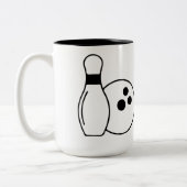 燃料ボーリングを打パーソナライズされたつ ツートーンマグカップ (左)