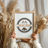 燃料供給ステーション4ホイーラー誕生日標識 ポスター