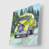 燃料及びガスのタンク車の柱時計 スクエア壁時計 (傾斜)