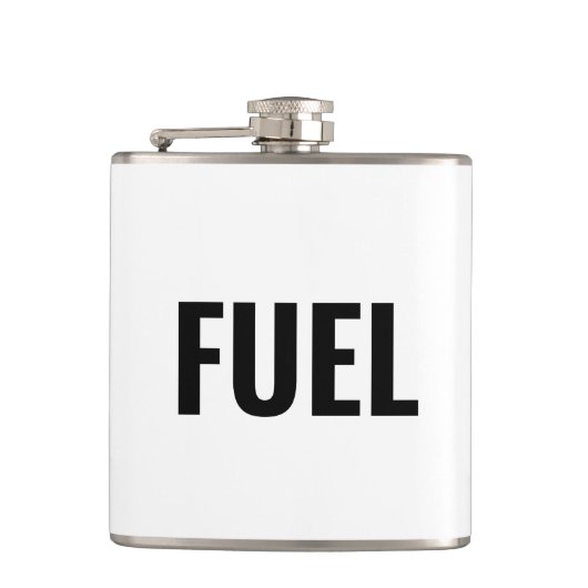 燃料白黒ミニマリストのフラックールク フラスク (正面)