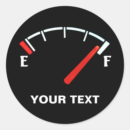 燃料計ガスタンク満空パーソナライズされた(F) ラウンドシール (正面)