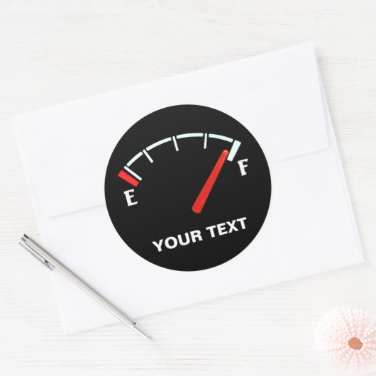 燃料計ガスタンク満空パーソナライズされた(F) ラウンドシール (封筒)