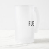 燃料黒文字ミニマルクールム フロストグラスビールジョッキ (正面右)