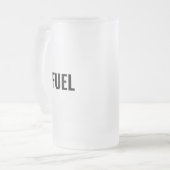 燃料黒文字ミニマルクールム フロストグラスビールジョッキ (正面左)