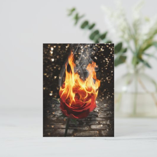 、燃焼は火に上がりました上がりました ポストカード (スタンド正面)