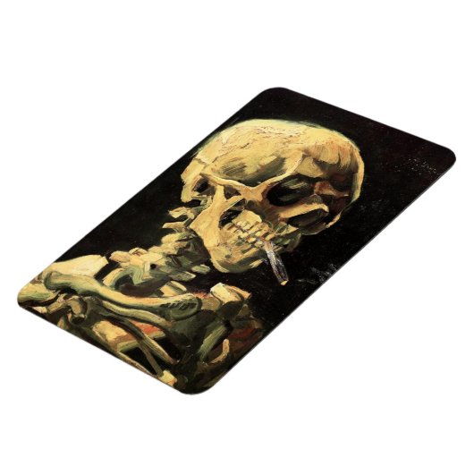 燃焼シガレットマグネット付きヴァンゴッホスカル マグネット (左側)