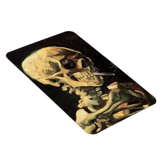 燃焼シガレットマグネット付きヴァンゴッホスカル マグネット (右側)