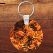 燃焼スカル キーホルダー (正面)