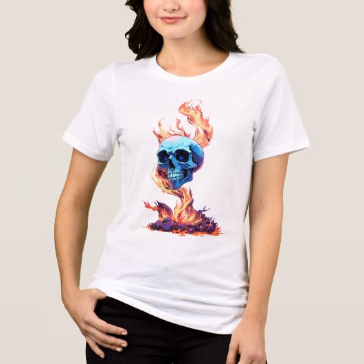 燃焼スカル トライブレンドTシャツ (正面)