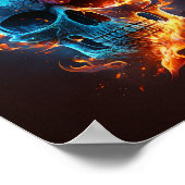 燃焼スカル ポスター (角)