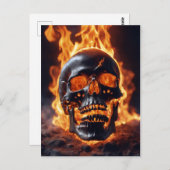 燃焼スカル ポストカード (正面/裏面)