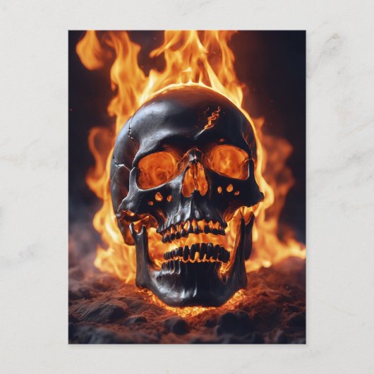 燃焼スカル ポストカード (正面)