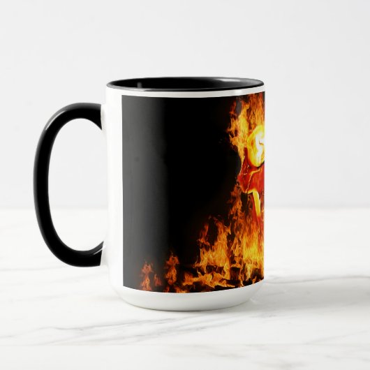 燃焼スカル マグカップ (左)