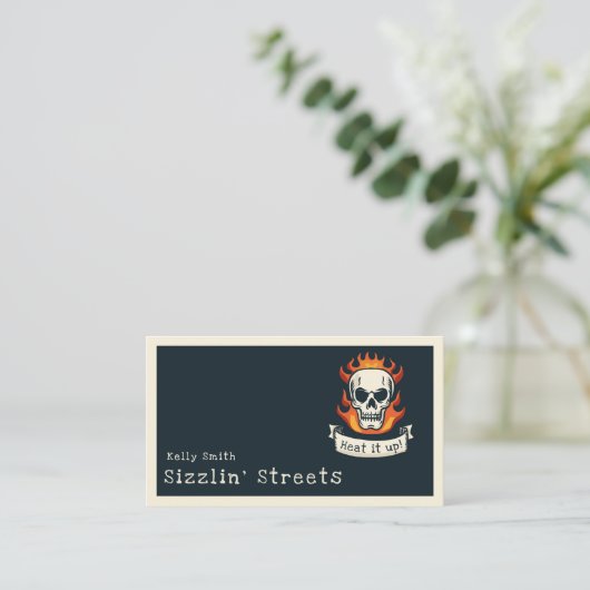 燃焼スカル 名刺 (スタンド正面)