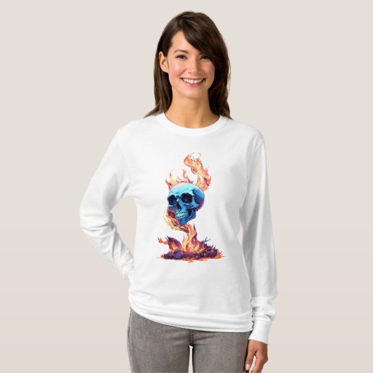 燃焼スカル Tシャツ (正面フル)