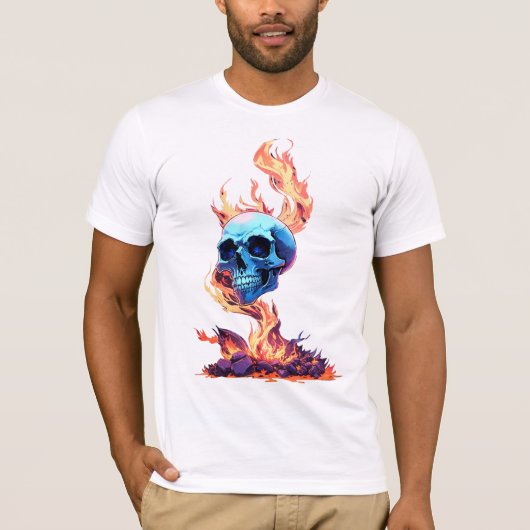 燃焼スカル Tシャツ (正面)