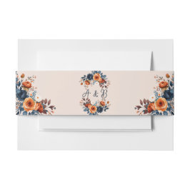 燃素朴えたオレンジとブ結婚ルー 招待状ベリーバンド