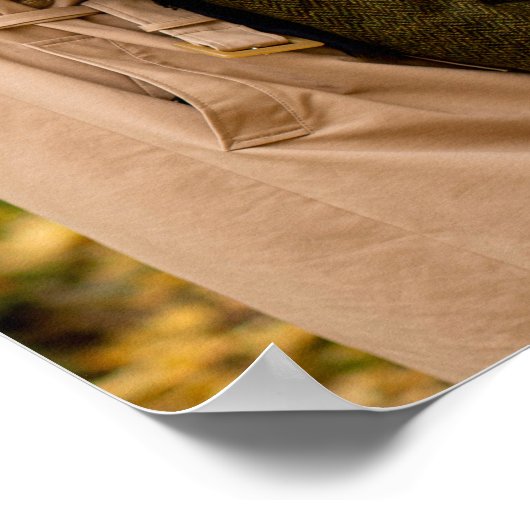 燃素朴えたオレンジ色の写真結婚の歓迎 ポスター (角)