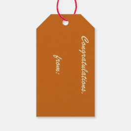 燃素朴焼オレンジおめでとう(金ゴールドスクリプト) ギフトタグ