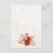 燃素朴焼オレンジテラコッタエレガントな結婚式 エンクロージャーカード (裏面)