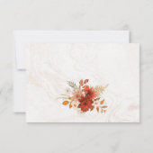 燃素朴焼オレンジテラコッタエレガントな結婚式 出欠カード (裏面)