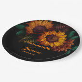 燃素朴焼オレンジフローラ結婚式 ペーパープレート (アングル)