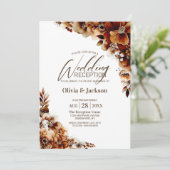 燃素朴焼オレンジフローラ結婚式 招待状 (スタンド正面)