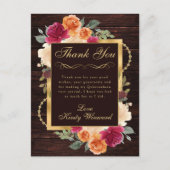 燃素朴焼オレンジレッド秋花キンセアニェラ ポストカード (正面)