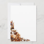 燃素朴焼オレンジ色のフローラ結婚式の日付を保存 セーブザデート (裏面)