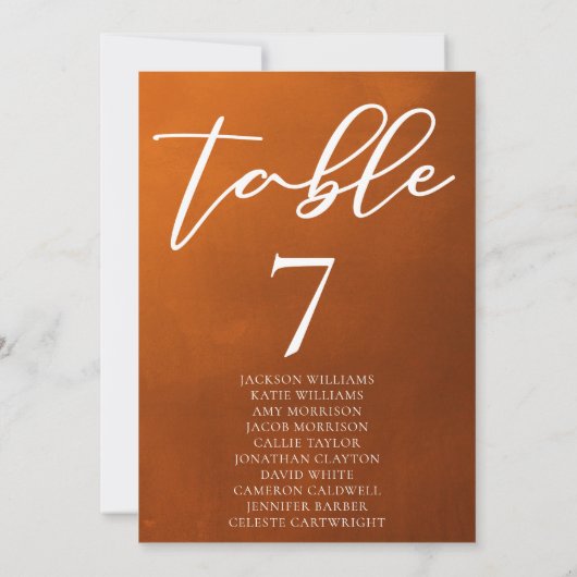 燃素朴焼オレン結婚ジ秋の座席表 (裏面)