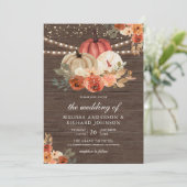 燃自然焼オレンジフローラカボチャ結婚ズ 招待状 (スタンド正面)