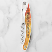 燃芸術的焼オレンジコルクボトルオープナー ソムリエナイフ (正面)