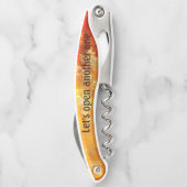 燃芸術的焼オレンジコルクボトルオープナー ソムリエナイフ (裏面)