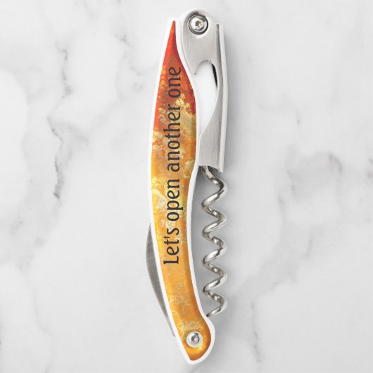 燃芸術的焼オレンジコルクボトルオープナー ソムリエナイフ (裏面)