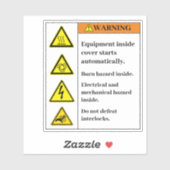 燃警告焼ラベルLB43 シール (シート)