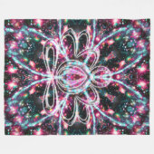 燐光性禅ロータス フリースブランケット (正面(横))