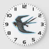 燕の飛翔 ラージ壁時計 (正面)